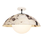 Maru Surface with a Sumi Shade shown in Matte Black with a Bone Ceramic canopy