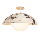 Maru Surface with a Sumi Shade shown in White with a Maple Wood canopy