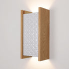 McKenzie Sconce shown in Oak with a Brownstone White Ceramic Finish