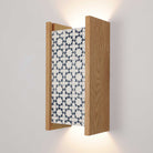 McKenzie Sconce shown in Oak with an Indigo Blue Ceramic Finish