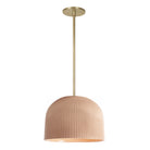 Morgan Pendant shown in Gloss Dusty Rose Glaze and Brass