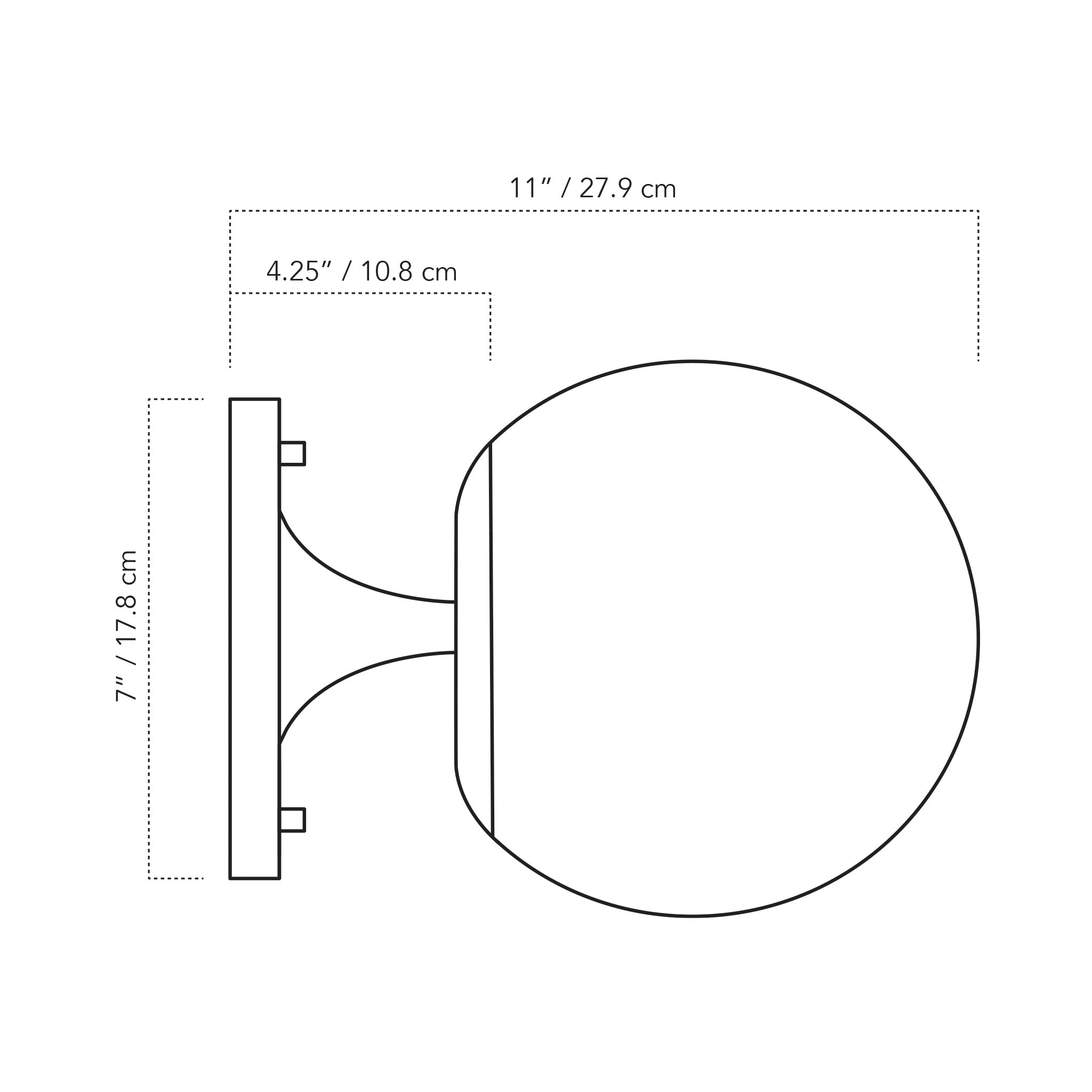 Moss 8" dimensions
