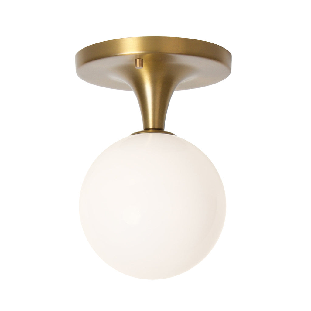 Moss Nouveau with a small canopy shown in Heirloom Brass