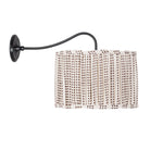 Oxford Grand Sconce shown in Graphite Patina with an Aspen Coco Scallop 14" Shade