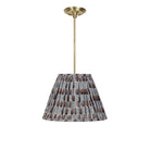 Oxford Pendant shown in Brass with a Trulli Auburn Shade