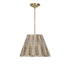 Oxford Pendant shown in Brass with a Winfleur Mustard Shade