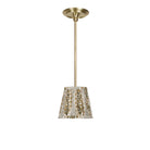 Oxford Pendant shown in Brass with a Winfleur Mustard Shade