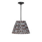 Oxford Pendant shown in Graphite Patina with a Trulli Auburn Shade
