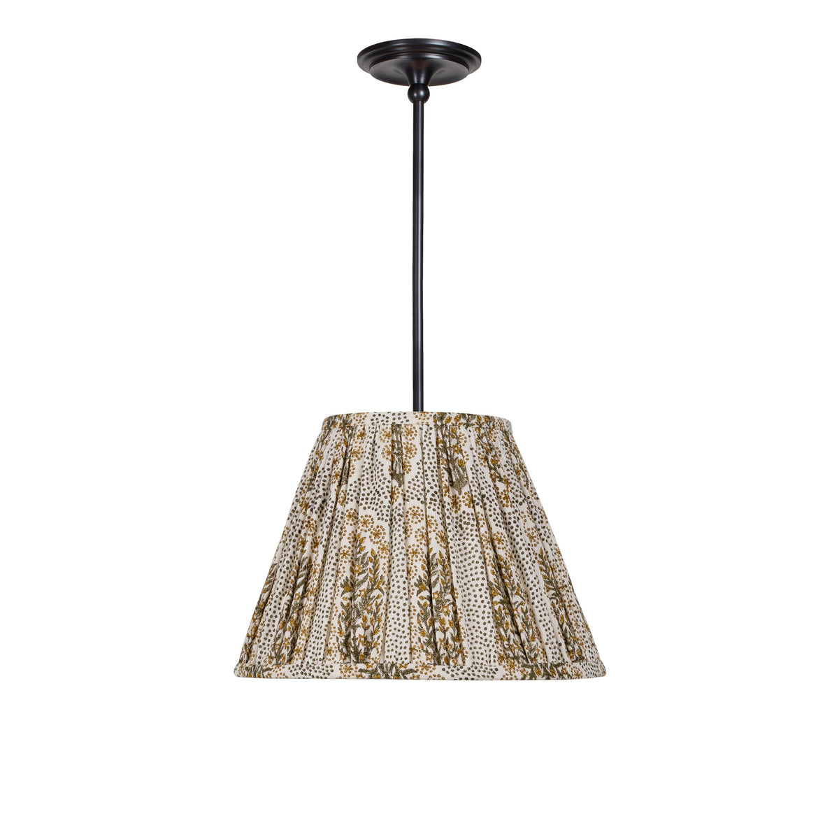 Oxford Pendant shown in Graphite Patina with a Winfleur Mustard Shade
