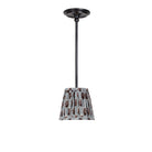 Oxford Pendant shown in Graphite Patina with a Trulli Auburn Shade