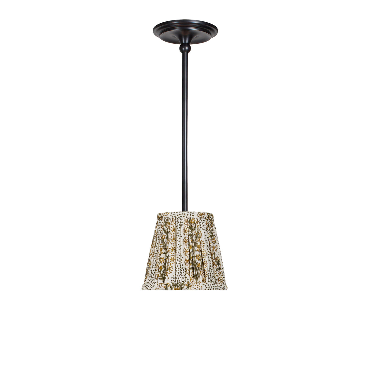 Oxford Pendant shown in Graphite Patina with a Winfleur Mustard Shade