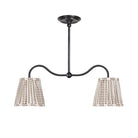 Oxford Petite Double Pendant shown in Graphite Patina with Aspen Coco Shades