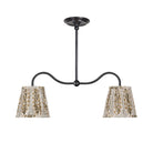 Oxford Petite Double Pendant shown in Graphite Patina with Winfleur Mustard Shades