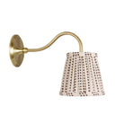 Oxford Petite Sconce shown in Brass with an Aspen Coco Shade