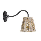 Oxford Petite Sconce shown in Graphite Patina with a Winfleur Mustard Shade