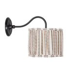 Oxford Petite Sconce shown in Graphite Patina with an Aspen Coco Scallop Shade