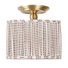 Oxford Surface shown in Brass with an Aspen Coco Scallop 14" Shade