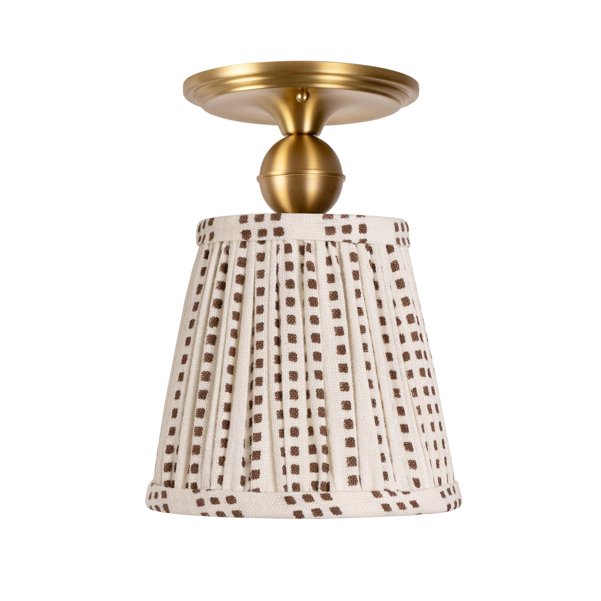 Oxford Surface shown in Heirloom Brass with an Aspen Coco Shade