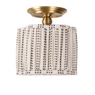 Oxford Surface shown in Heirloom Brass with an Aspen Coco Scallop 10" Shade