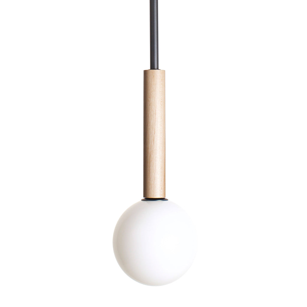 Parker Pendant shown in Maple with Matte Black.