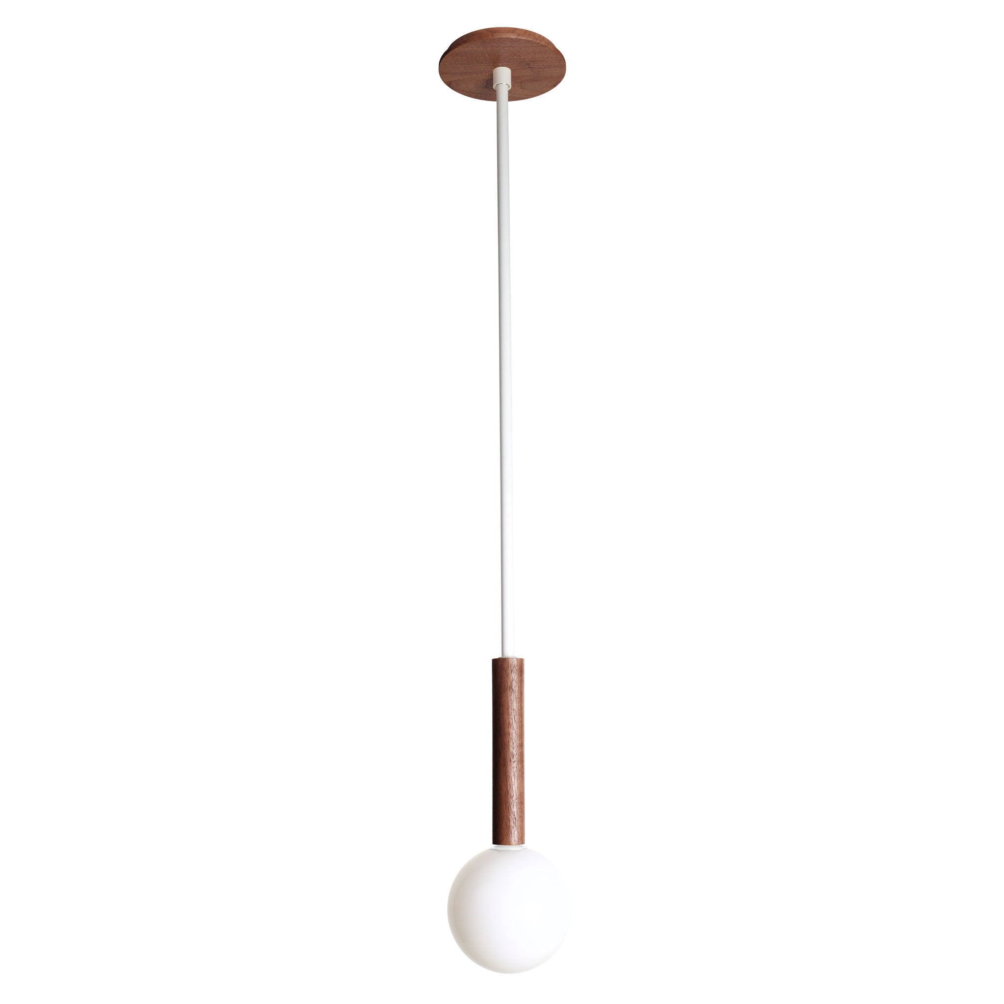 Parker Pendant shown in Walnut with White