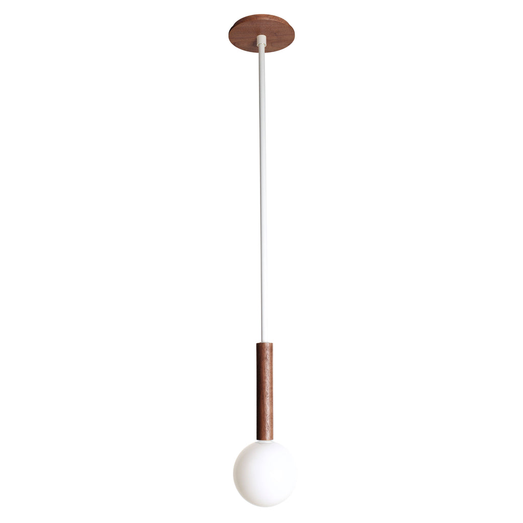 Parker Pendant shown in Walnut with White.