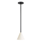 Petra Ceramic Pendant shown in Matte Black