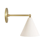 Petra Ceramic Sconce shown in Brass with a 6" Rod