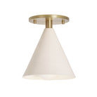 Petra Ceramic Surface shown in Brass with a Tala Sphere II Bulb