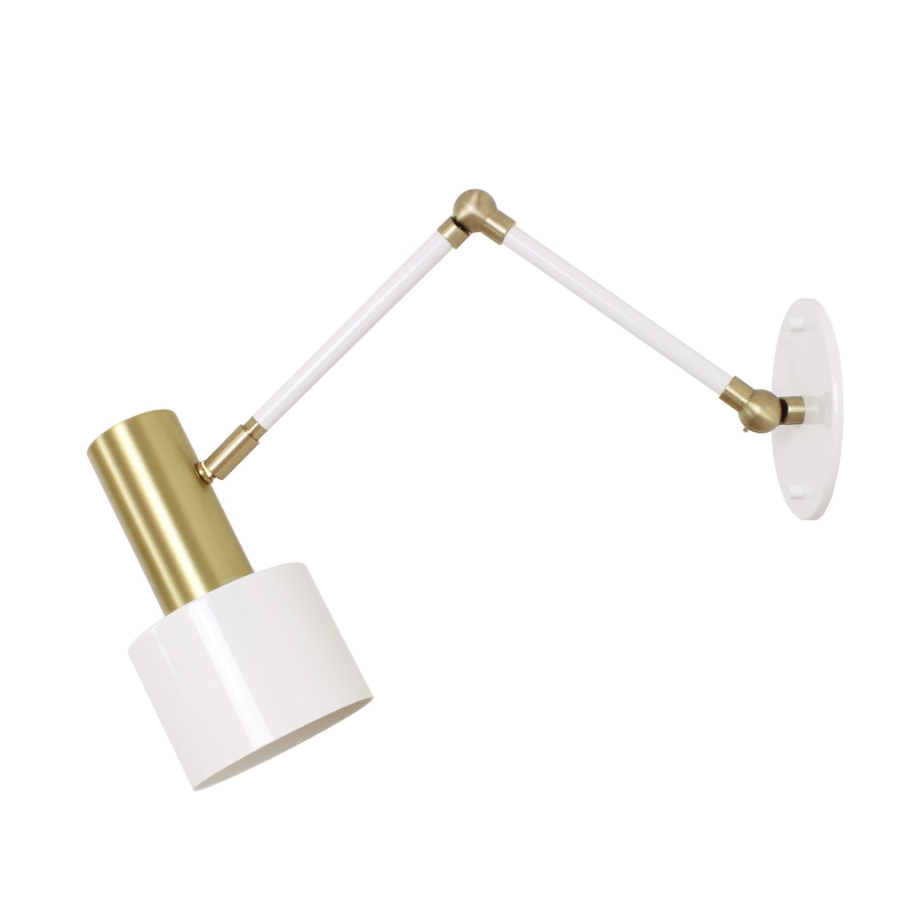 Ridge Double Articulated shown in White with Brass Accents