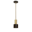 Ridge Rod Pendant shown in Matte Black with Brass