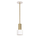 Ridge Rod Pendant shown in White with Brass
