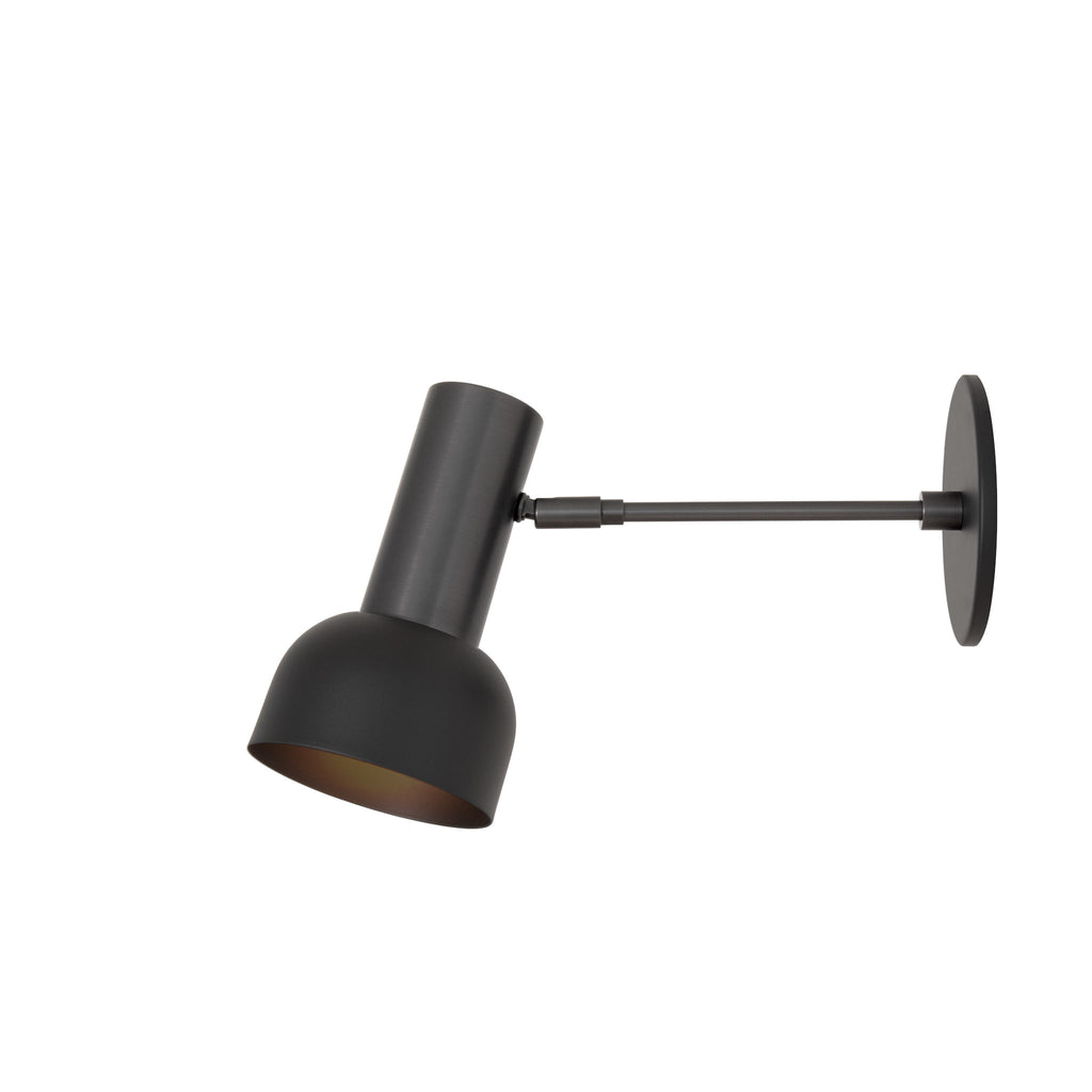 Scout Sconce shown in Matte Black with Graphite Patina.