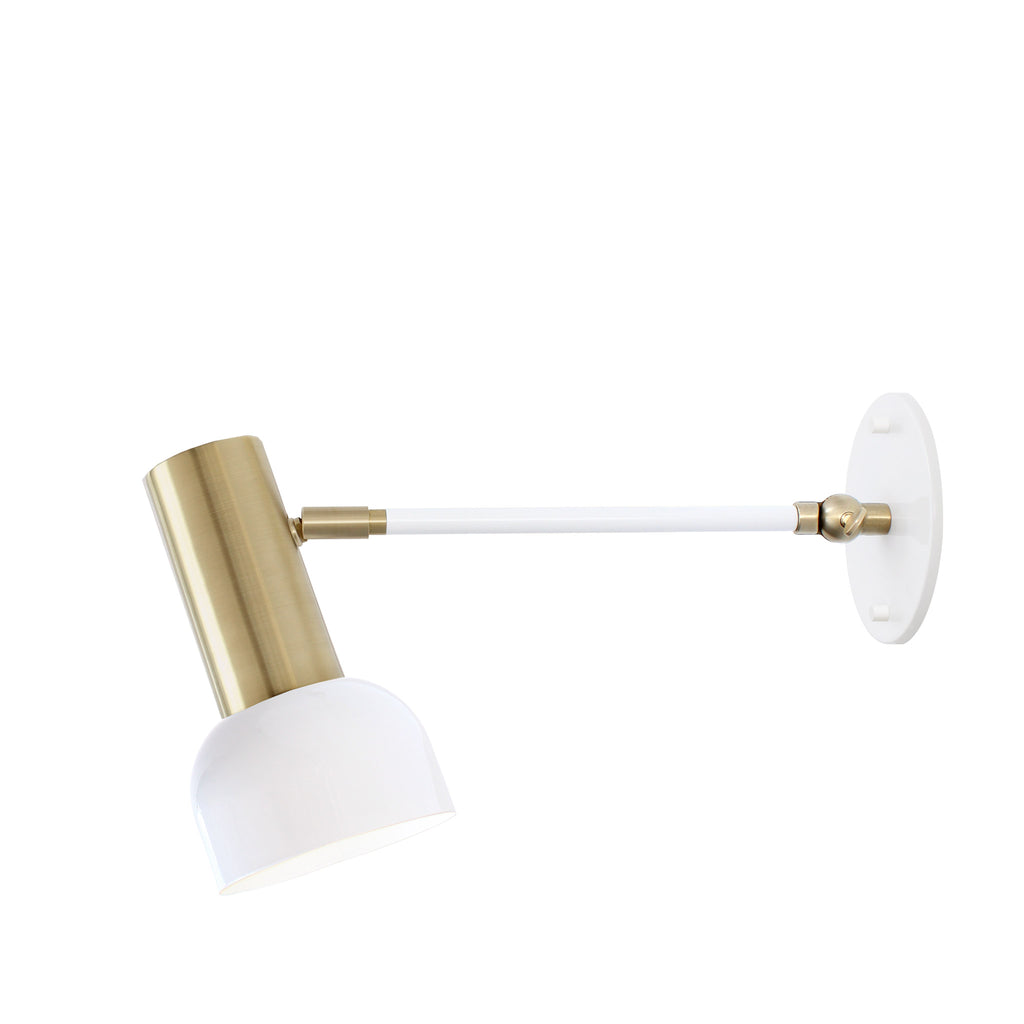 Scout Single Articulated shown in White with Brass Accents