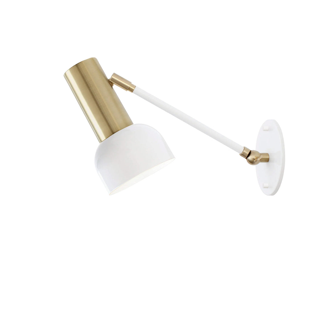 Scout Single Articulated shown in White with Brass Accents