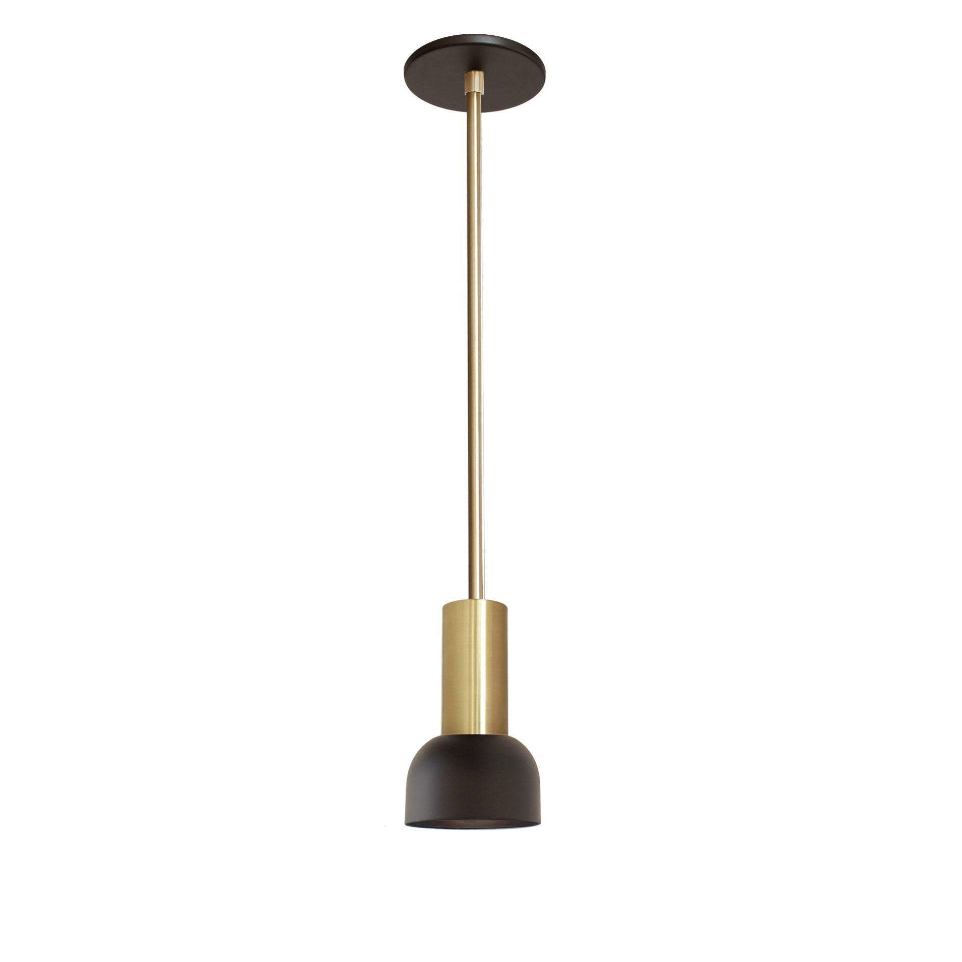 Scout Rod Pendant shown in Matte Black with Brass