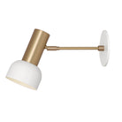 Scout Sconce shown in White with Brass