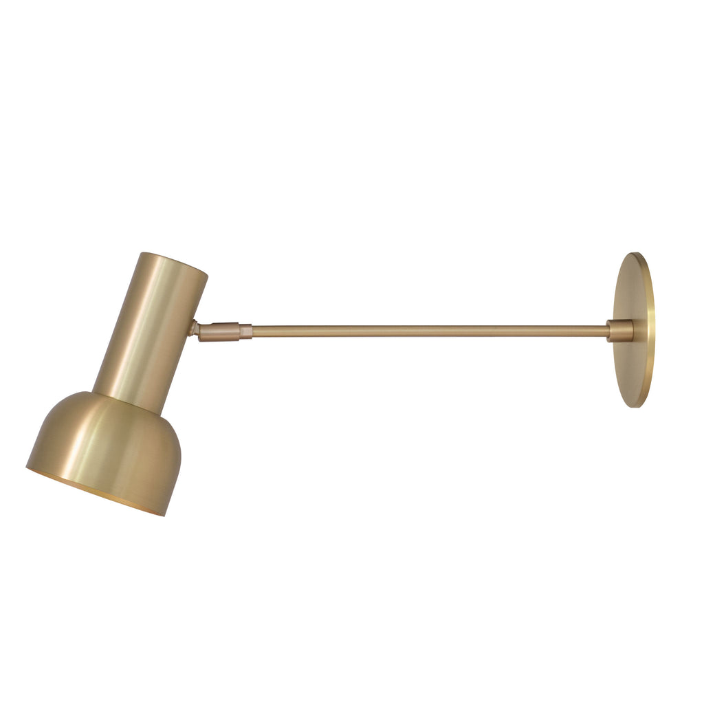 Scout Sconce shown in Brass.