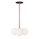 Selene Compass shown in Brass with a Matte Black Canopy