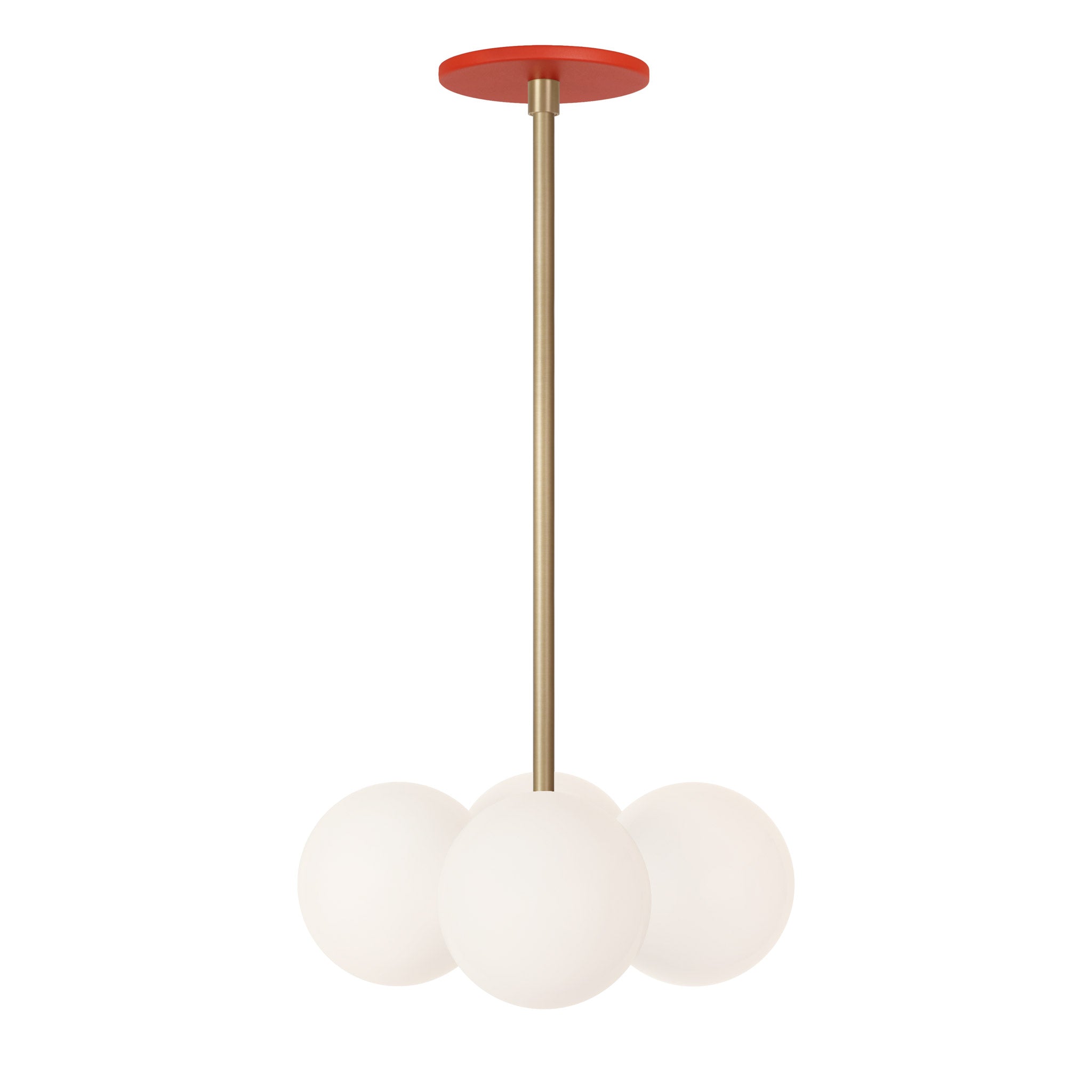 Selene Compass shown in Brass with a Persimmon Canopy