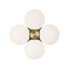 Selene Compass shown in Brass with a Secret Garden Green Canopy