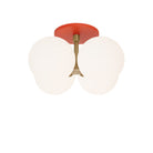 Selene Compass Surface shown in Heirloom Brass with a Persimmon Canopy