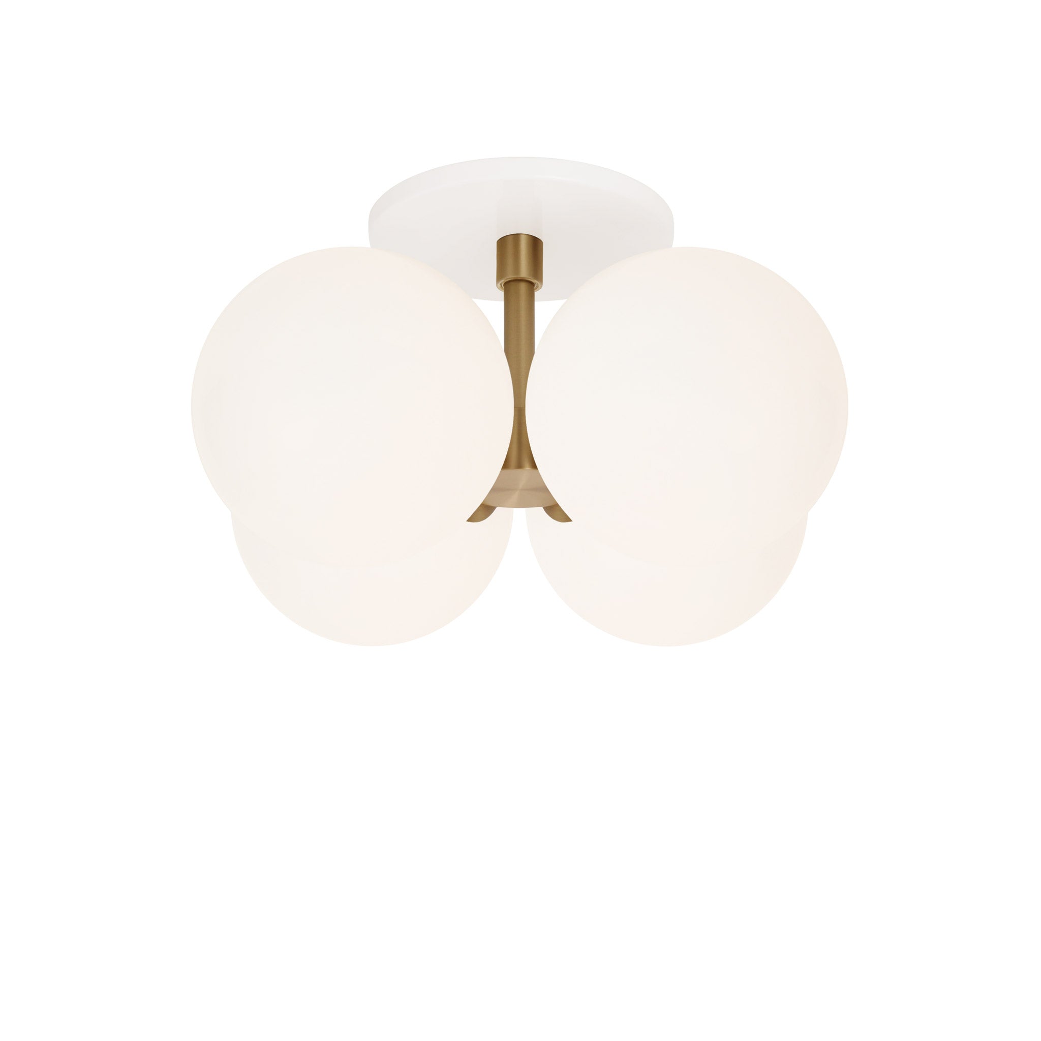 Selene Compass Surface shown in Heirloom Brass with a White Canopy