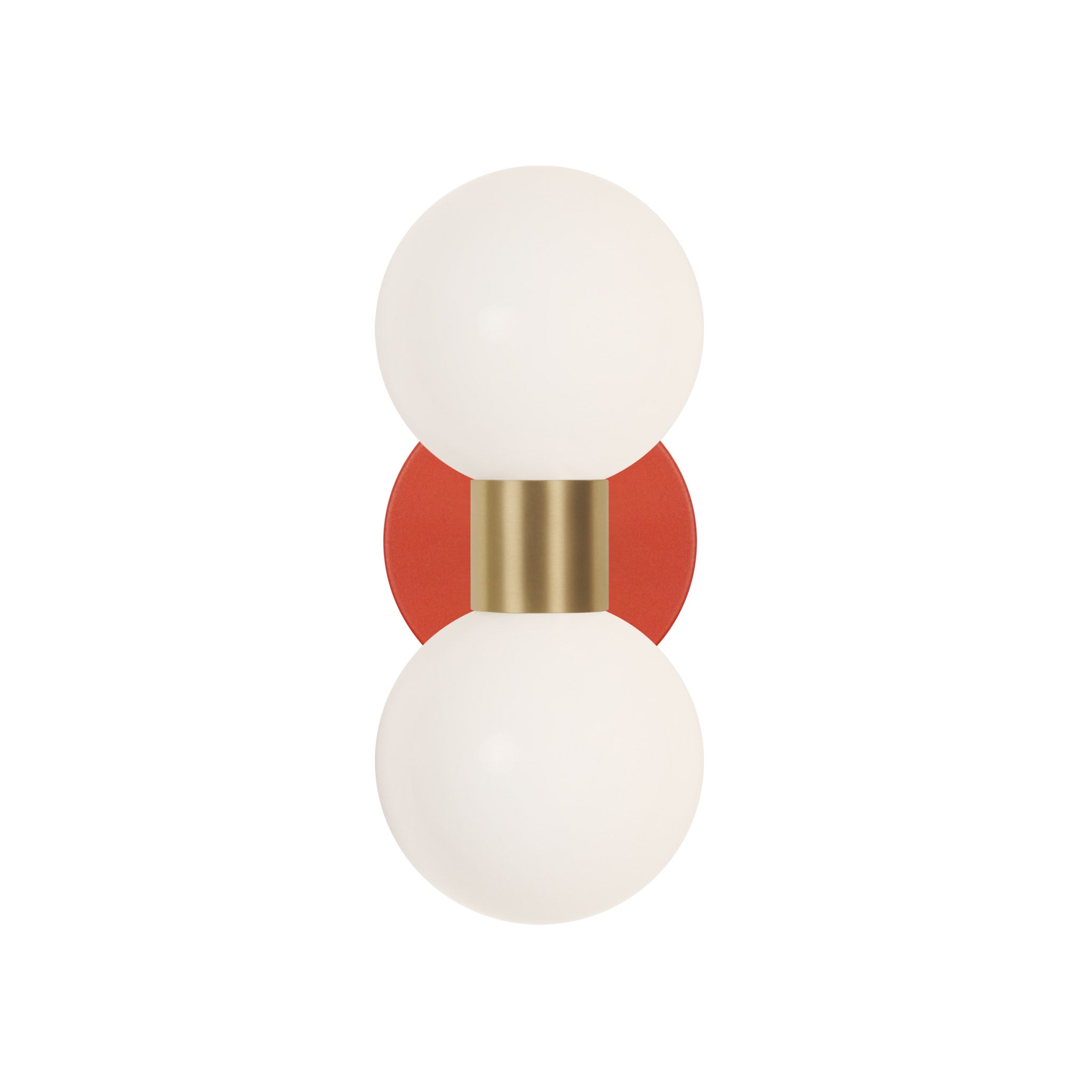 Selene Double shown in Brass with a Persimmon Canopy