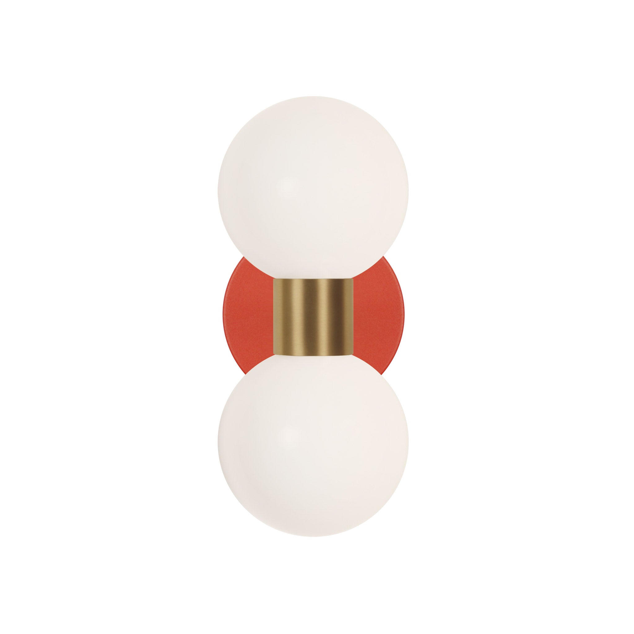 Selene Double shown in Heirloom Brass with a Persimmon Canopy