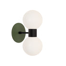 Selene Double shown in Matte Black with a Secret Garden Green Canopy