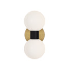 Selene Double shown in Matte Black with a Heirloom Brass Canopy