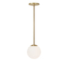 Selene 6" Pendant shown in Brass