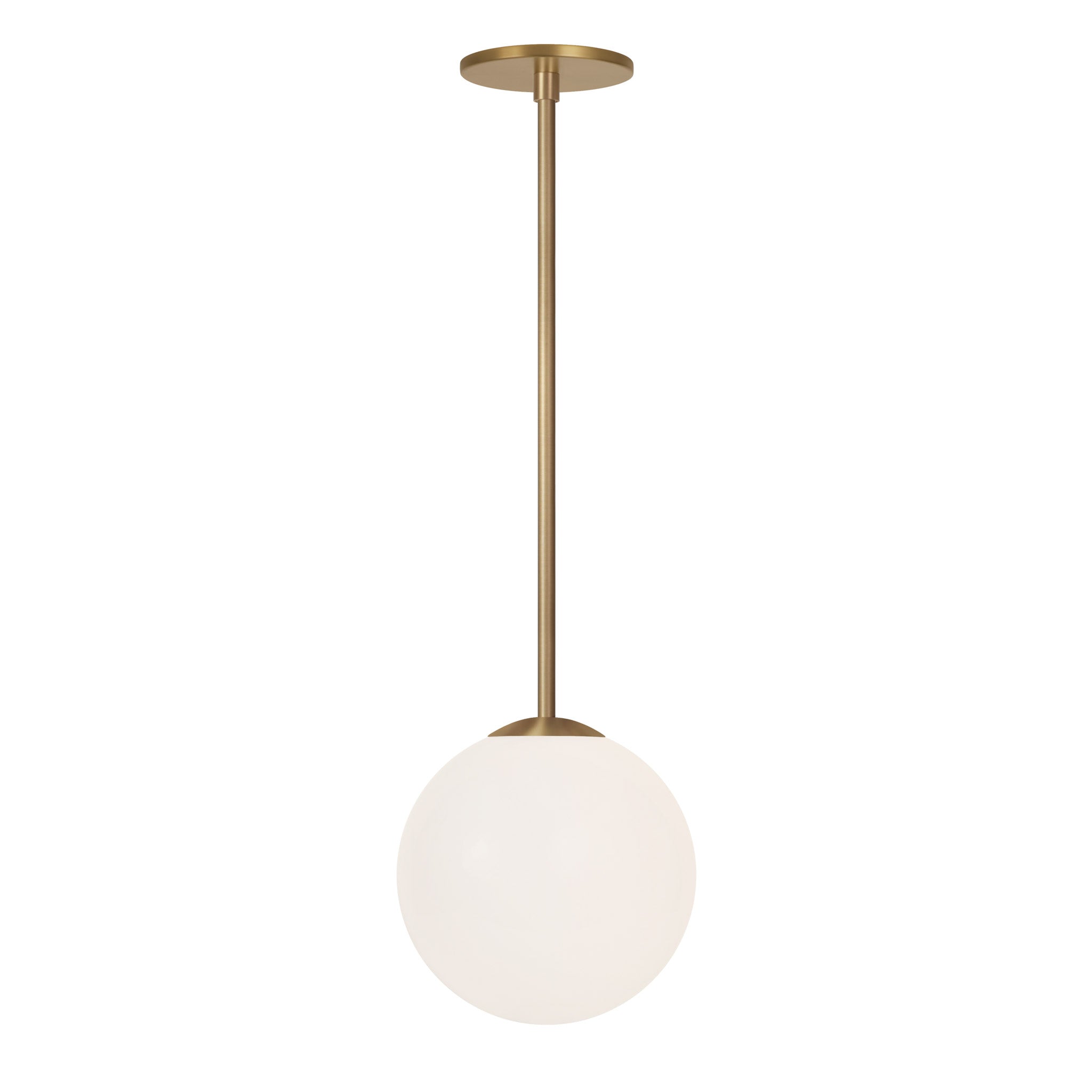 Selene 8" Pendant shown in Heirloom Brass