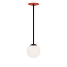 Selene 6" Pendant shown in Matte Black with a Persimmon Canopy